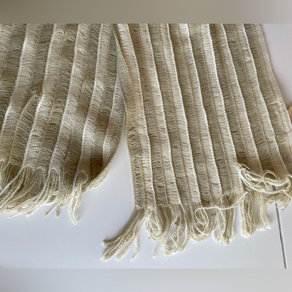 Coldwater Creek Cream Textured Scarf